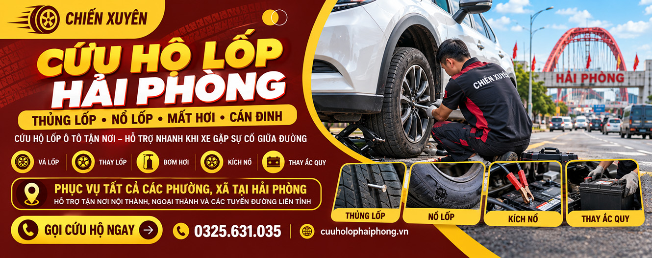 Cứu hộ lốp Hải Phòng Chiến Xuyên - Phục vụ 24/7
